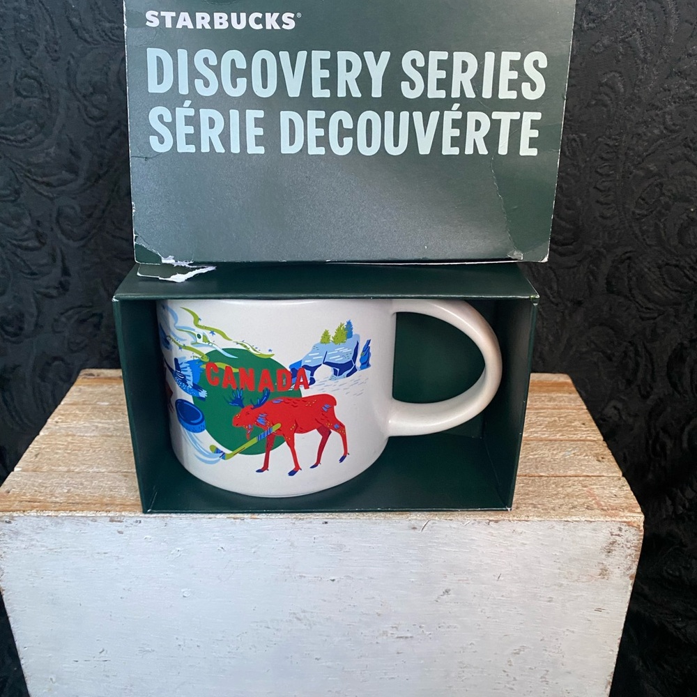 Starbucks Canada Mug 2024 Discovery Series Moose Skiing 14oz
